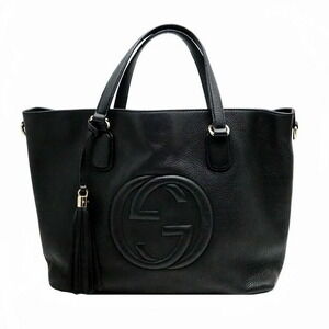 Gucci Soho Tote Bag Black Calfskin